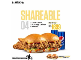 Clucky's Shareable Deal 4 For Rs.1699/-